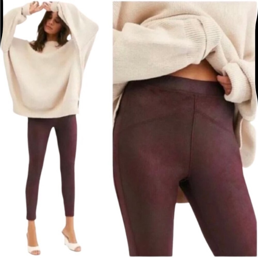 Free People Midnight Faux‎ Suede Skinny Pants